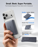 Batterie externe magnétique portable Qi2 certifiée 15W la plus petite de Baseus Picogo, chargeur magnétique ultra-plat de 0,5 pouce 5000 mAh