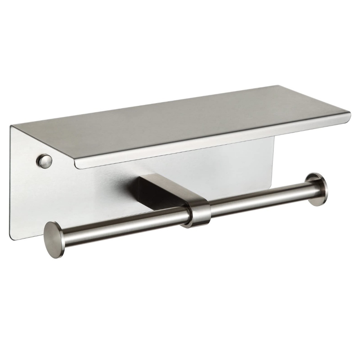 Porte-mouchoirs double tube brossé