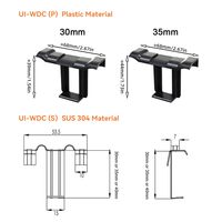 UISOLAR Clips de drainage en plastique pour panneaux solaires, pinces de guidage d'eau pour modules photovoltaïques, clips de drainage pour le nettoyage des panneaux et la protection contre la saleté pour la pose solaire
