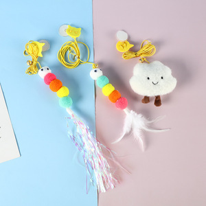 Jouet interactif suspendu pour animaux de compagnie, plume élastique rétractable, pour l'exercice et le divertissement des chatons et chats d'intérieur - Product Image 3