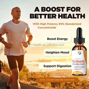 Ausreson 개인 라벨 심황 뿌리 액체 방울 뼈 관절 면역 지원 커큐민 액체 강황 드롭 - Product Image 3