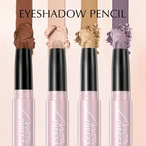 Qibest 12 สีโลโก้ที่กําหนดเอง Eye Shadow แม่แบบสําหรับอายไลเนอร์ Crayon สูงสีกันน้ําติดทนนานอายแชโดว์ปากกา