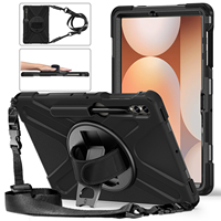 Coque Antichoc avec Rotation 360 Degrés pour Enfants Compatible Samsung Galaxy Tab S10 S9 S8 S7 FE Plus 12.4 Pouces, Étui Housse Magnétique