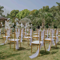 Chaises Chiavari Quick Stack Gold, style Farmhouse, pour événements commerciaux, réceptions de mariage, galas, chaise de mariage Chiavari gris brossé