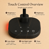 Lampe de table LED rechargeable sans fil, design moderne, pour restaurant, hôtel de luxe, portable, tactile.
