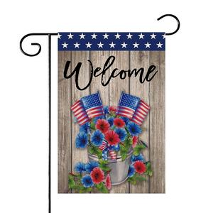 2024 di fabbrica nuovo modello 12x18 rosso bianco strisce stelle americane cardinali scoiattolo Memorial giorno giardino bandiera cortile - Product Image 4