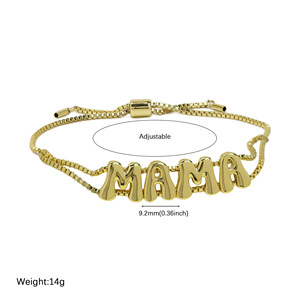 <span class=keywords><strong>Bracelet</strong></span> <span class=keywords><strong>personnalisé</strong></span> avec nom en lettres lisses, <span class=keywords><strong>bracelet</strong></span> coulissant en or poli avec initiales, bijoux minimalistes, <span class=keywords><strong>cadeau</strong></span> pour femmes - Product Image 5