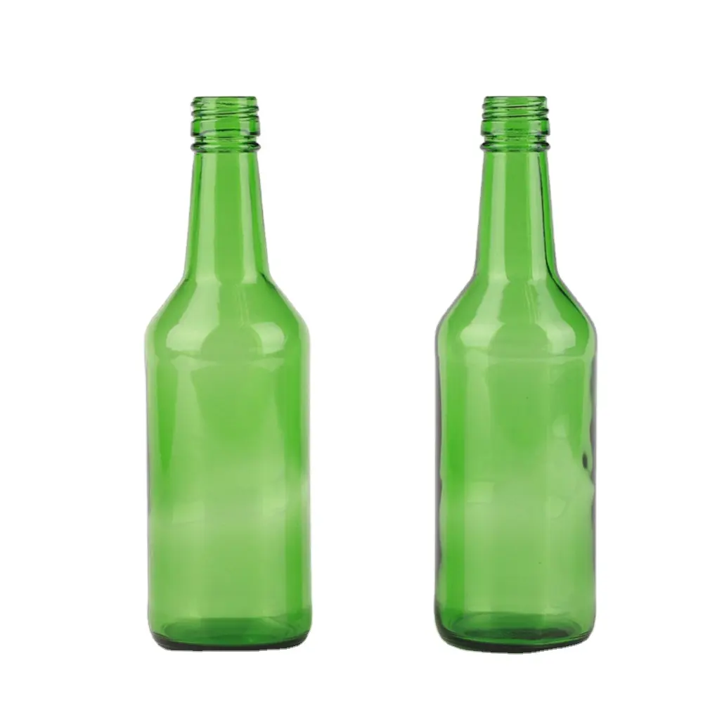 360mlベストセラーの伝統的な韓国のボトルグリーンSOJUガラスボトル