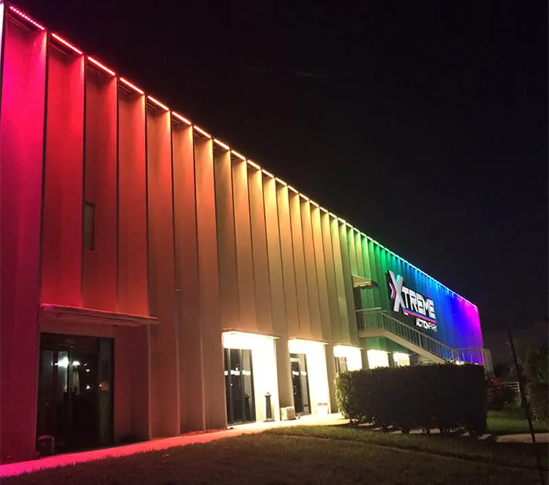 DMX512 Control RGB3in1 LED Linear Facade Wall Washer Light For Commercial Building And Landscape