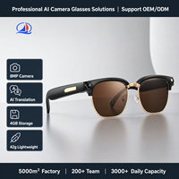 Lunettes Intelligentes OEM avec Caméra IA, Enregistrement Photo/Vidéo 8MP, Traduction IA et Audio pour Programmes de Voyage