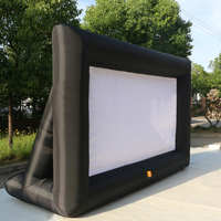 Açık parti köy sinema 30-500 kişi 450cm x 350cm dev şişme film ekranı projeksiyon