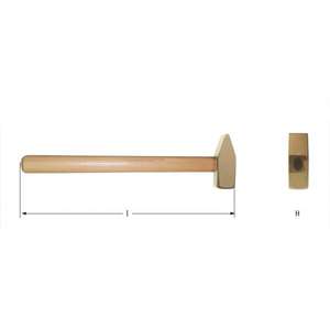 AMPCO - FV0300A Martillo percutor cruzado, resistente, DIN1042, Bronce de aluminio-EAN 7630027453874 MARTILLOS Y EJES QUE NO PRODUZCAN CHISPAS - Product Image 1