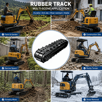 Chaîne en caoutchouc mini excavateur 320*86*52 400*72.5W * 76 450X86X60 300*52.5*84 chenilles en caoutchouc