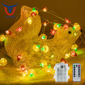 Guirlande lumineuse citrouille d'Halloween 3m 40 LED, décorations d'horreur DIY à suspendre pour la maison et l'extérieur, fournitures <span class=keywords><strong>de</strong></span> fête, intensité variable IP44 - Product Image 6