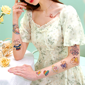 Nuovo adesivo per tatuaggio farfalla gatto colorato impermeabile ed ecologico adesivo per tatuaggio temporaneo - Product Image 5