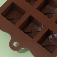Moule en silicone carré de qualité alimentaire pour chocolat, bonbons et gelée, antiadhésif et réutilisable, pour la pâtisserie DIY