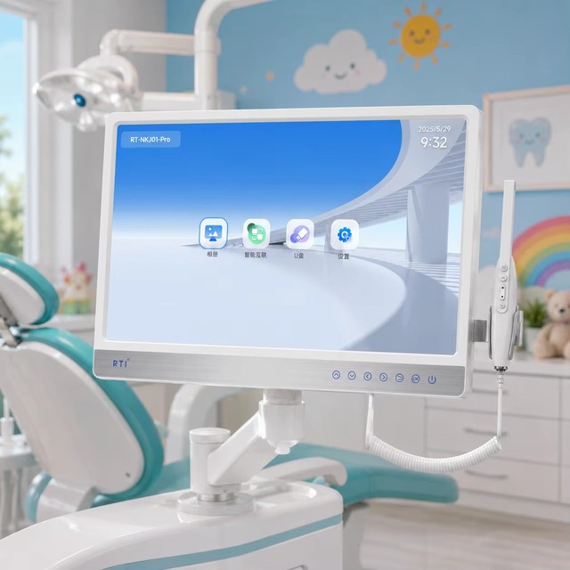 Android Based Button Operated Digital Viewer HD TFT LCD Display for Medical Laboratory Dental Clinic Equipment Part