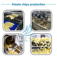 Ligne de production de chips de pommes de terre de 500 kg/h, machine industrielle de fabrication de chips de pommes de terre, ligne de production de frites