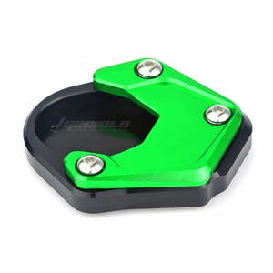 Pour <span class=keywords><strong>KAWASAKI</strong></span> VERSYS650 NINJA400 <span class=keywords><strong>Z400</strong></span> Z250 KLX250 KLE650 support latéral de pied de moto agrandir accessoires de plaque d'extension de béquille - Product Image 3