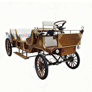 Carroza de boda eléctrica de lujo estilo Victoria, popular, de madera, para transporte especial y turismo. - Product Image 2