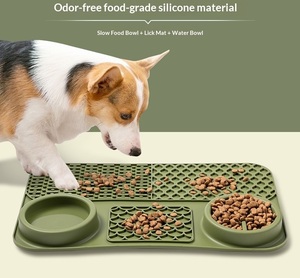 UniLink OEM and ODM 3 in 1 Silicone Slow Food <b>Pad</b> <b>Suction</b> Cup Non-slip Anti-choking Rectangular Pet Lick <b>Pad</b> - Product Image 2