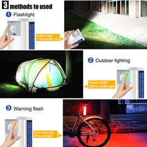 Lampe de camping solaire LED portable, rechargeable par USB, chargeur de téléphone portable, étanche IP65, 600LM, utilisation en <span class=keywords><strong>jardin</strong></span> - Product Image 5