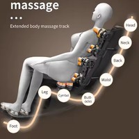 Meilleur Gris Zero Gravity Human Touch Stretch 4D Track Dernier thérapeute Masseur Chaise de massage électronique Corps entier