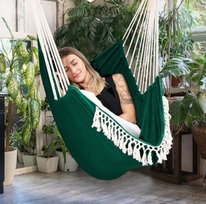 เก้าอี้เปลญวนแบบแขวนทันสมัยพร้อมเก้าอี้ไม้สำหรับสวนลานบ้าน - Product Image 3