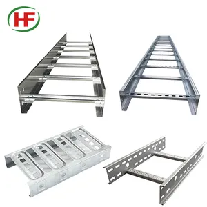 High Quality Heavy Duty Galvanized Steel Cable Ladder Tray System Manufacturer Ladder Bridge for Cable Support