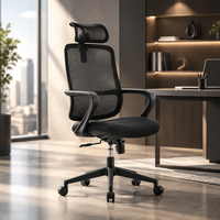 Vente en gros de chaise de bureau d'ordinateur à dossier haut en maille bon marché chaise de bureau rotative pour le personnel chaise pivotante ergonomique en maille
