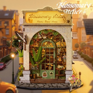 IIECREATE Book Nook Puzzle Mini <span class=keywords><strong>case</strong></span> delle bambole blossomario Atelier decorazione da scaffale Mini libro fatto da te usa come <span class=keywords><strong>regalo</strong></span> - Product Image 2