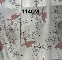 Tissu en satin de soie pure, largeur 114 cm, poids 16mm, impression d'écran, élégant, doux, respirant, naturel, satin de soie pure