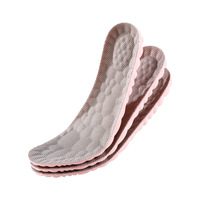 Semelles 4D en PU à haute élasticité pour femmes, absorbant les chocs et la douleur, pour un confort sportif.