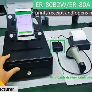 Tiroir-<span class=keywords><strong>caisse</strong></span> portable en métal compatible avec l'imprimante <span class=keywords><strong>mobile</strong></span> EastRoyce, ouverture via Bluetooth/COM, utilisation en <span class=keywords><strong>caisse</strong></span> enregistreuse de supermarché - Product Image 4