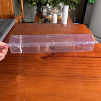 Barquettes en plastique PET transparent personnalisées, forme rectangulaire, épaisseur 1 mm, pour pain et gâteaux, emballages alimentaires jetables pour boulangerie