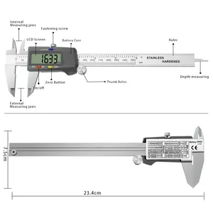 Factory Wholesale High Precision Stainless Steel Measuring Tools Digital Vernier Caliper 6 Inch 150 Mm With Low Price