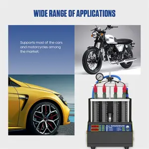 MRCARTOOL Gdi araç yakıt enjektörü test temizleme makinesi V308 ultrasonik meme temizleyici Tester için motosiklet 4 silindir