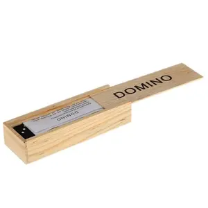 Domino Groothandel Hoge Kwaliteit Educatief Speelgoed Games Domino Set Dubbele Zes Houten Domino Voor Volwassen