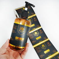 Étiquettes Personnalisées en Rouleau avec Logo Imprimé, Luxueuses, Imperméables, pour Emballage, Bouteilles, Dorure en Relief, Biodégradables pour Alimentaires et Cosmétiques