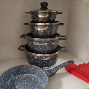 Marmite à soupe multifonctionnelle antiadhésive en granit, 12 pièces, en forme d'épée, avec fond tourbillon à oreilles coupantes pour friture profonde - Product Image 2