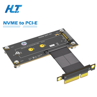 Câble d'extension M.2 NVMe SSD vers PCI-E 4X avec coussinet magnétique, alimentation LED, matériau PCB flexible, longueur 50/100mm, tailles 2242/2260/2280, en stock