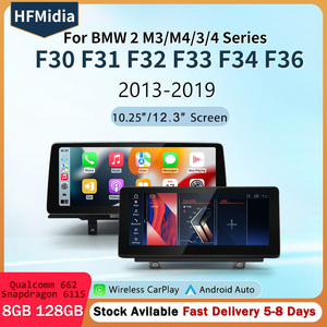 หน้าจอแสดงผลมัลติมีเดีย HFmidia ขนาด 12.3 นิ้ว สำหรับรถยนต์ BMW ซีรีส์ 3/4 รุ่น F30 F31 F32 F33 F36 รองรับ Wireless CarPlay และ Android Auto เครื่องเล่นวิดีโอในรถยนต์ - Product Image 3