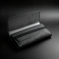 Étui portable en feutre pour crayons et lunettes avec sangle élastique, étui de protection fin pour ordinateur portable MacBook et tablette