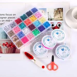 <span class=keywords><strong>Kit</strong></span> <span class=keywords><strong>de</strong></span> fabrication <span class=keywords><strong>de</strong></span> bijoux <span class=keywords><strong>de</strong></span> <span class=keywords><strong>bracelet</strong></span> fait main, 15 couleurs, perles rondes en argile polymère colorées <span class=keywords><strong>de</strong></span> 6 mm avec breloques pendantes - Product Image 4