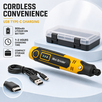 Kit de mini-perceuse et meuleuse au lithium 3,6 V, outil rotatif avec moteur sans balais et vitesse variable pour la découpe, la gravure, le ponçage et le polissage