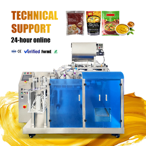 Machine de remplissage automatique de sachets Doypack pour sauces et vinaigrettes. Idéal pour les vinaigrettes, le curry, les aliments liquides dans diverses pochettes - Product Image 1