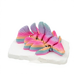 Ornement de bureau Poisson Rouge imprimé en 3D 2026, Jouet animal imprimé en 3D, Cadeaux de Noël imprimés pour salon, maison, bureau - Product Image 1