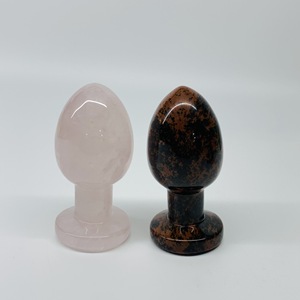 En gros, Dildo en pierre brute polie de quartz rose naturel, améthyste et cristal noir vert, technique de gravure, pour usage <span class=keywords><strong>anal</strong></span> et yoni - Product Image 3