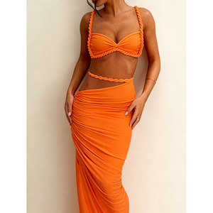 Conjunto de Bikini Brasileño de Dos Piezas para Mujer, con Aros, Cintura Alta, Estampado Floral, Tanga, 100% Nailon, Crystal Beach - Product Image 3