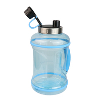 Bouteille d'eau sportive en PETG à large ouverture, bouteille de motivation OEM 3,2 L, grande bouteille d'eau motivante avec marqueur de temps